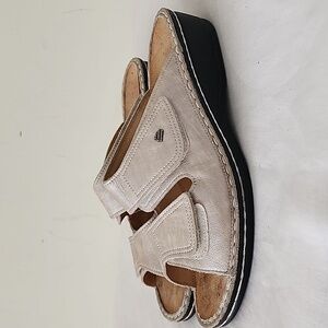 Finn Comfort Jamaika Double Strap Slide In Sandal Bisanzio Silver 39 8-8.5